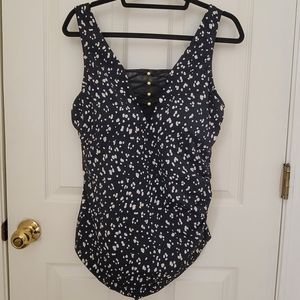 Swimsuits for All sarong style one piece size 16